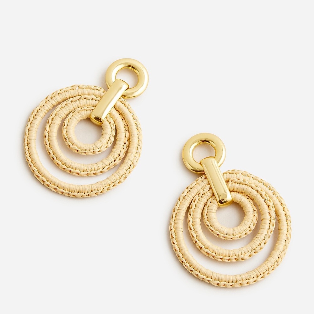 J. Crew Layered raffia hoops